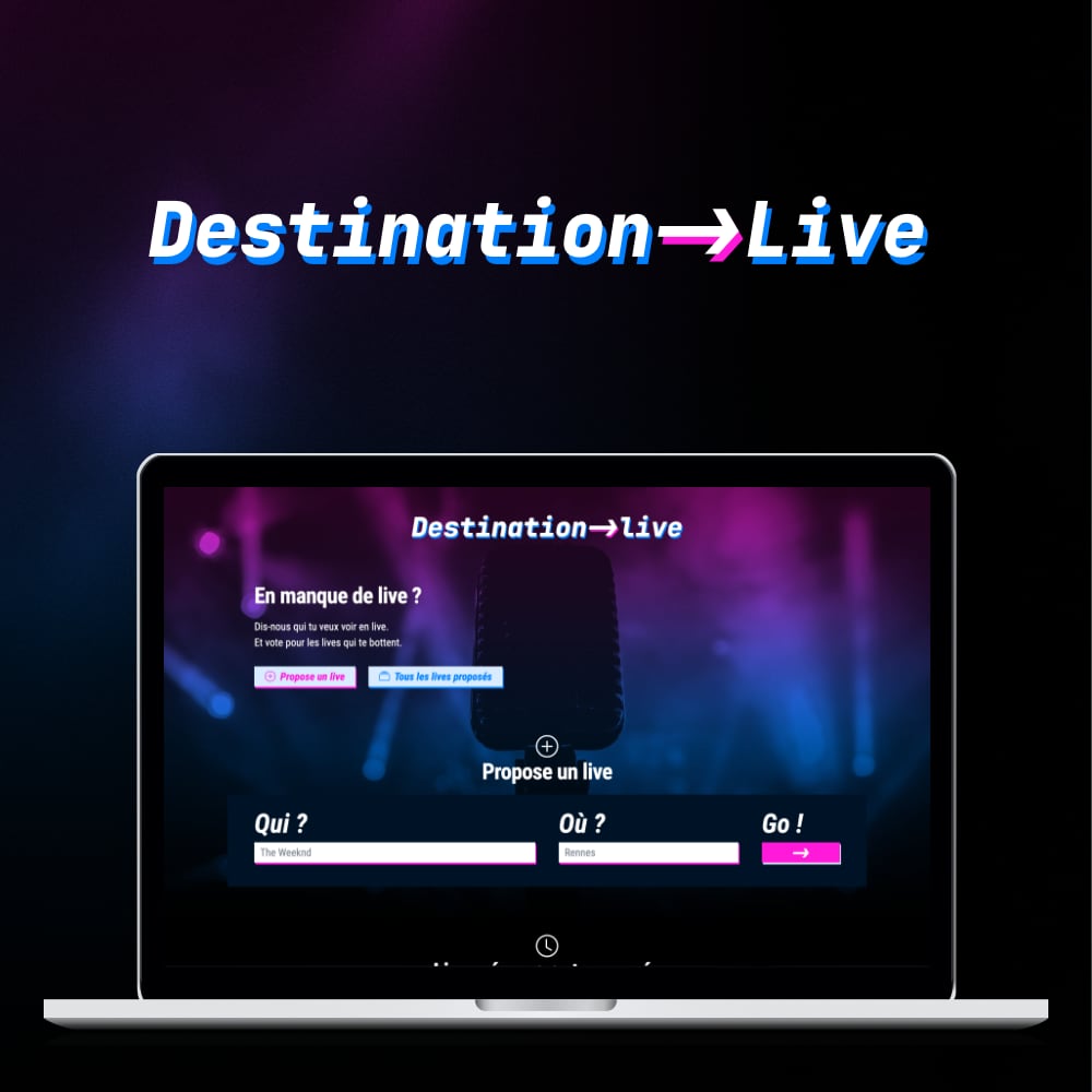 Destination→live
